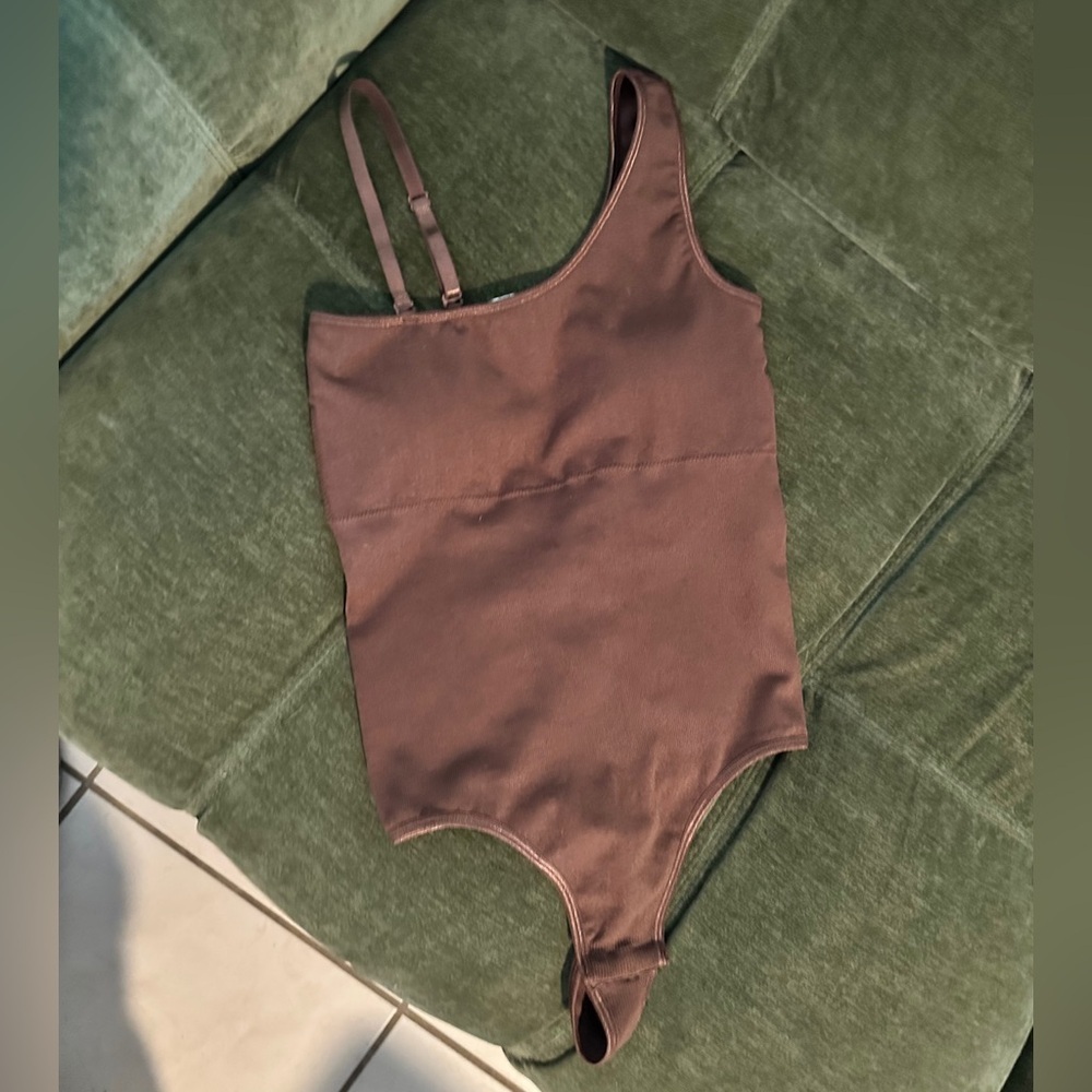 Elegant Women's Bodysuit in Rich Brown - Picture 2 of 3